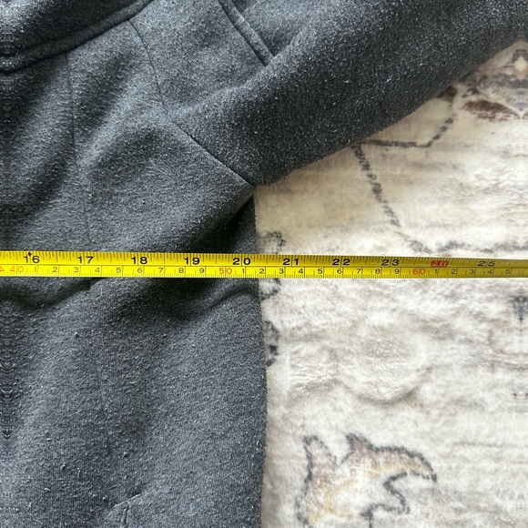 Aakasha Asymmetrical Long Hoodie XS Dark Gray Avant Garde Zip Jacket - Picture 7 of 9